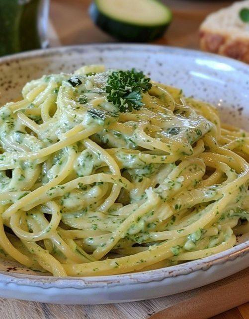 Ricetta facile per spaghetti con crema di zucchine