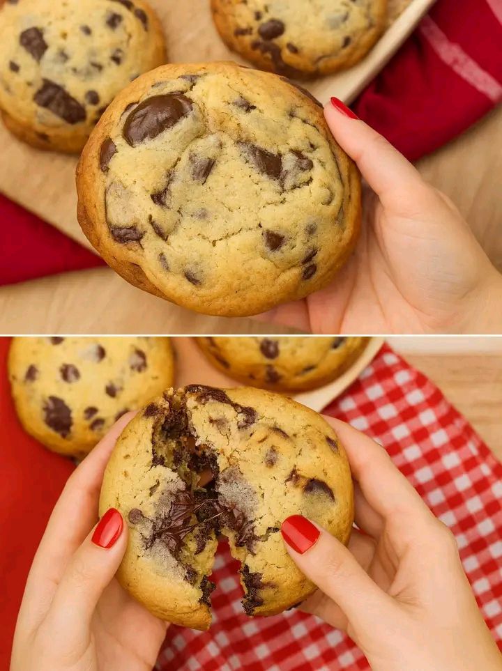Cookies morbidi e pieni di gocce di cioccolato