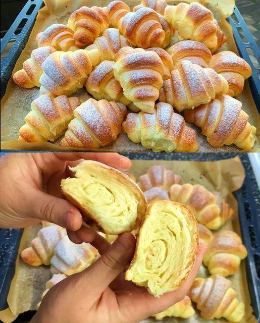 Cornetti alla crema pronti in 10 minuti!