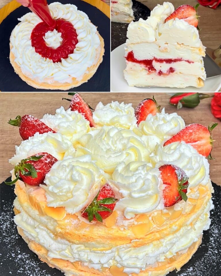 Ricetta della Torta alla Crema di Fragole (come in foto)
