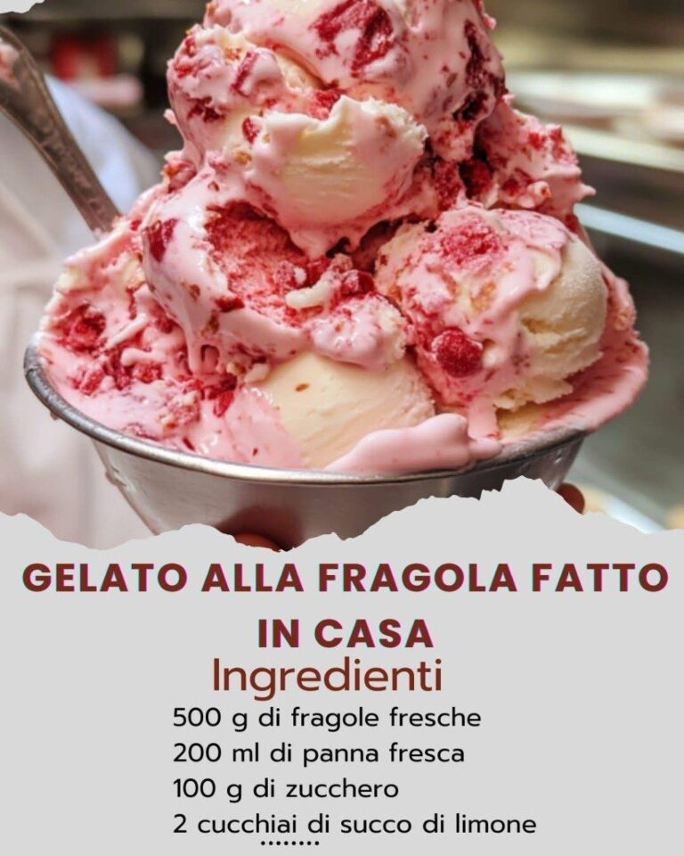 Gelato alla fragola fatto in casa