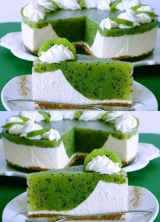 Torta al Kiwi Senza Cottura