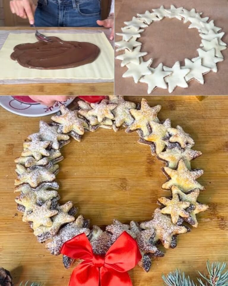 Ghirlanda di Pasta Sfoglia alle Nocciole: il Dolce Natalizio Facile che Incanta Tutti