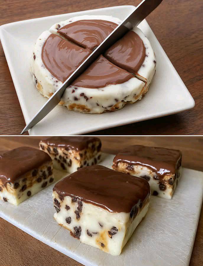 Torta di ricotta e gocce di cioccolato