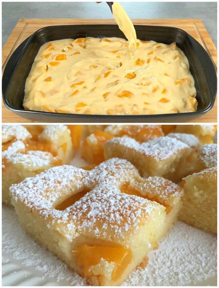 La torta di pesche è stata facilissima da preparare