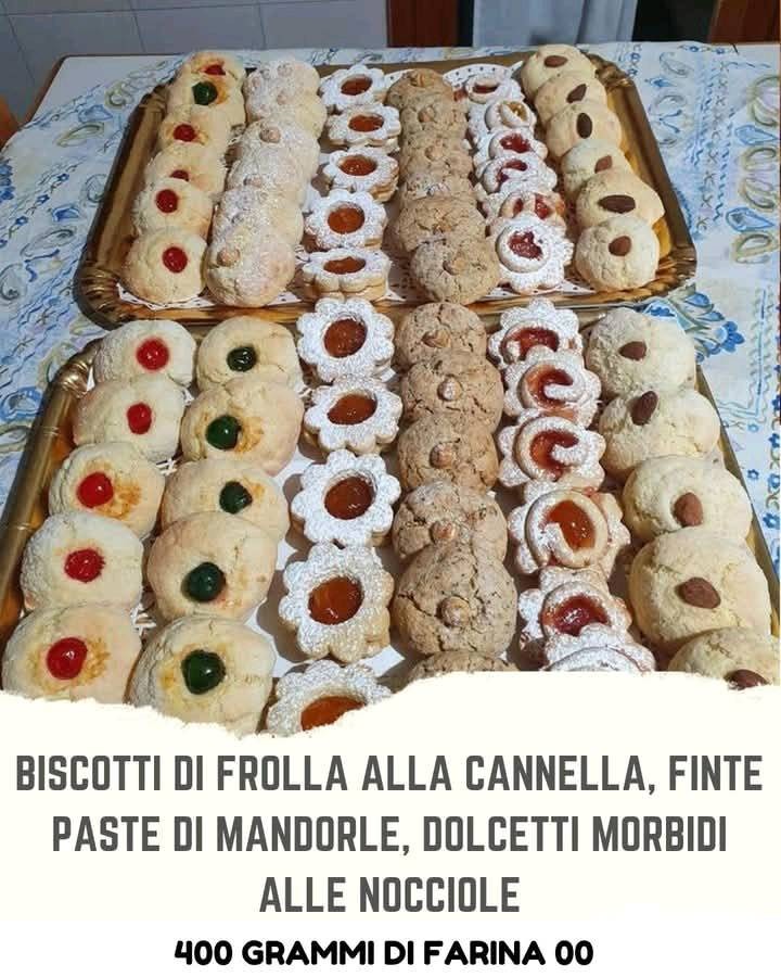 Biscotti di frolla alla cannella, Finte paste di mandorle, Dolcetti morbidi alle nocciole