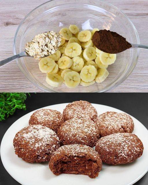 Sformato di farina d’avena e banana al cacao