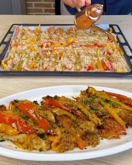 STRACCETTI DI POLLO CON PEPERONI