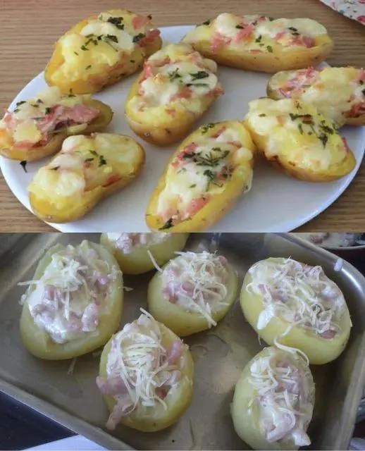 Patate Ripiene al Prosciutto e Formaggio