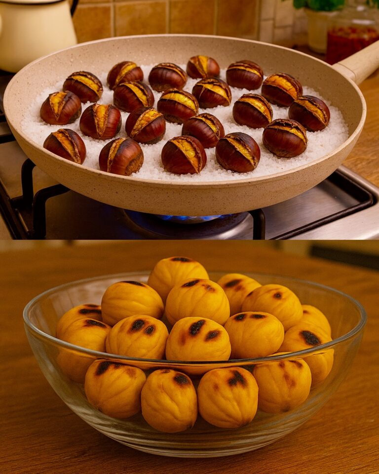 La ricetta delle castagne cotte con il sale grosso