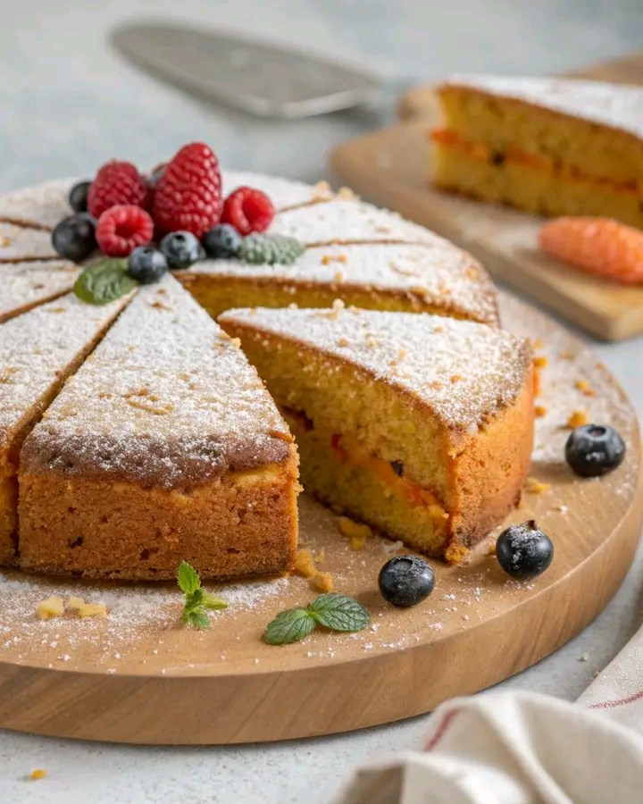 Torta Soffice di Carote e Albicocca con Frutti di Bosco