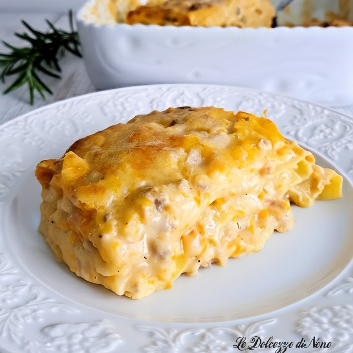 Lasagne al Forno con Zucca, Salsiccia e Scamorza