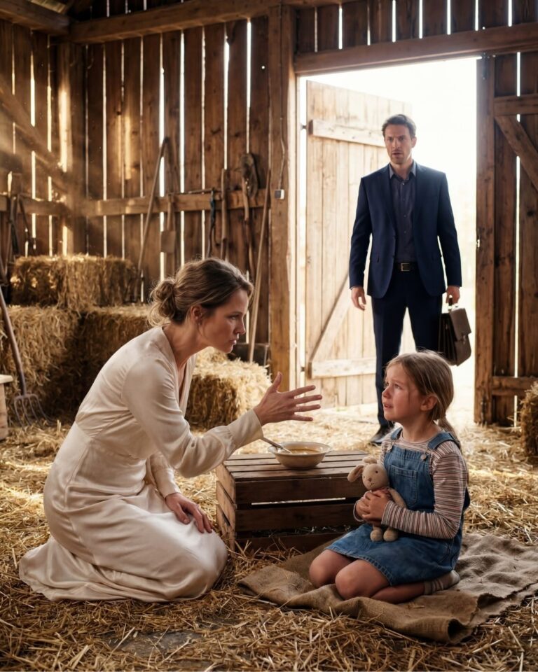 “No puedo seguir comiendo esto… por favor”, susurró la niña entre lágrimas en el cobertizo oscuro. Instantes después, un padre adinerado abrió la puerta… y lo que vio dentro de su propia casa lo dejó paralizado.