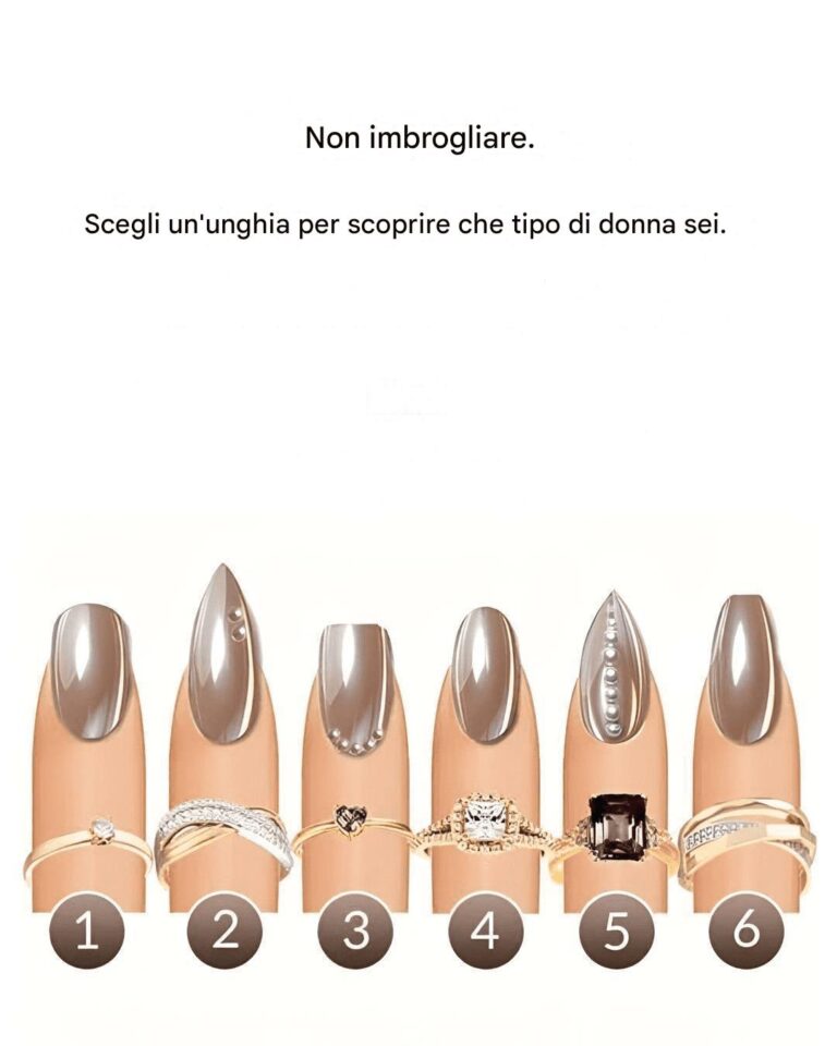 Quale unghia ti attrae di più? Dimostra che tipo di donna sei.